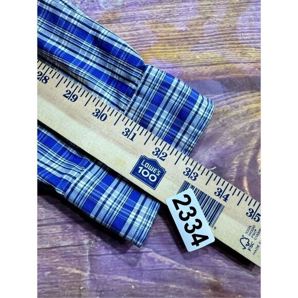 Ralph Lauren Men's Size XL Blue/White/ Black  Plaid Long Sleeve Button-Up Shirt - Picture 11 of 11
